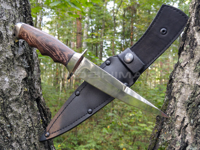 Титов и Солдатова нож Русь-1 сталь 95Х18, рукоять Дерево граб
