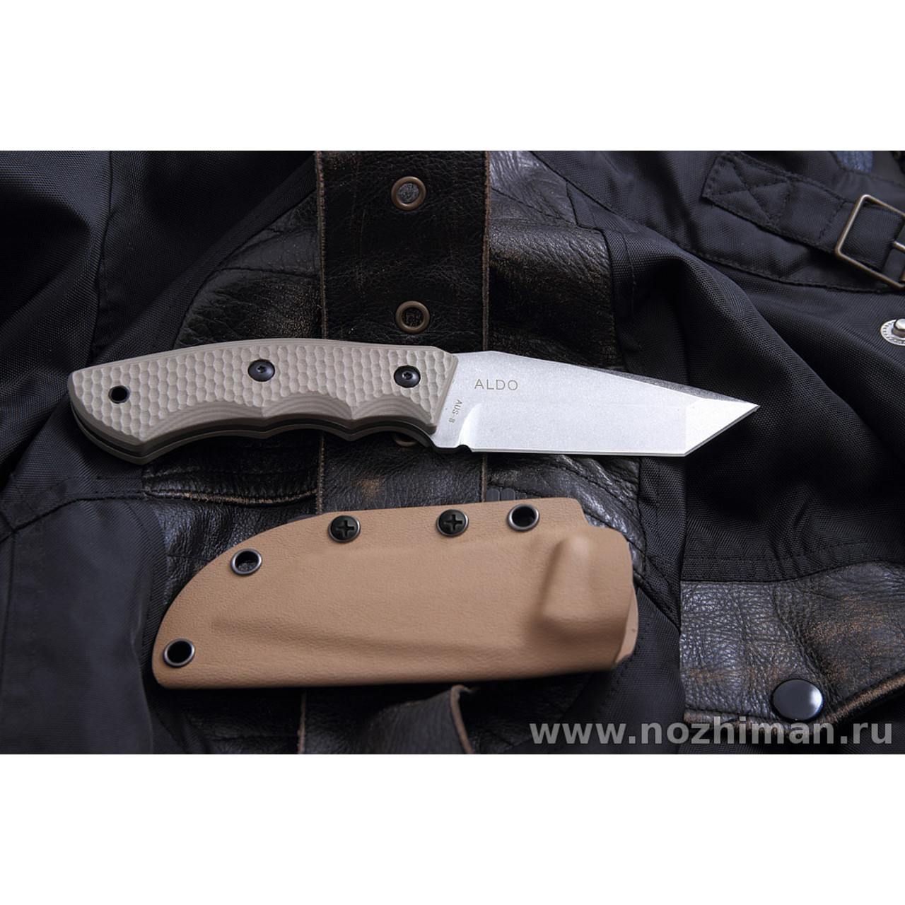 Mr.Blade нож Aldo сталь Aus-8 стоунвош, рукоять G10 tan