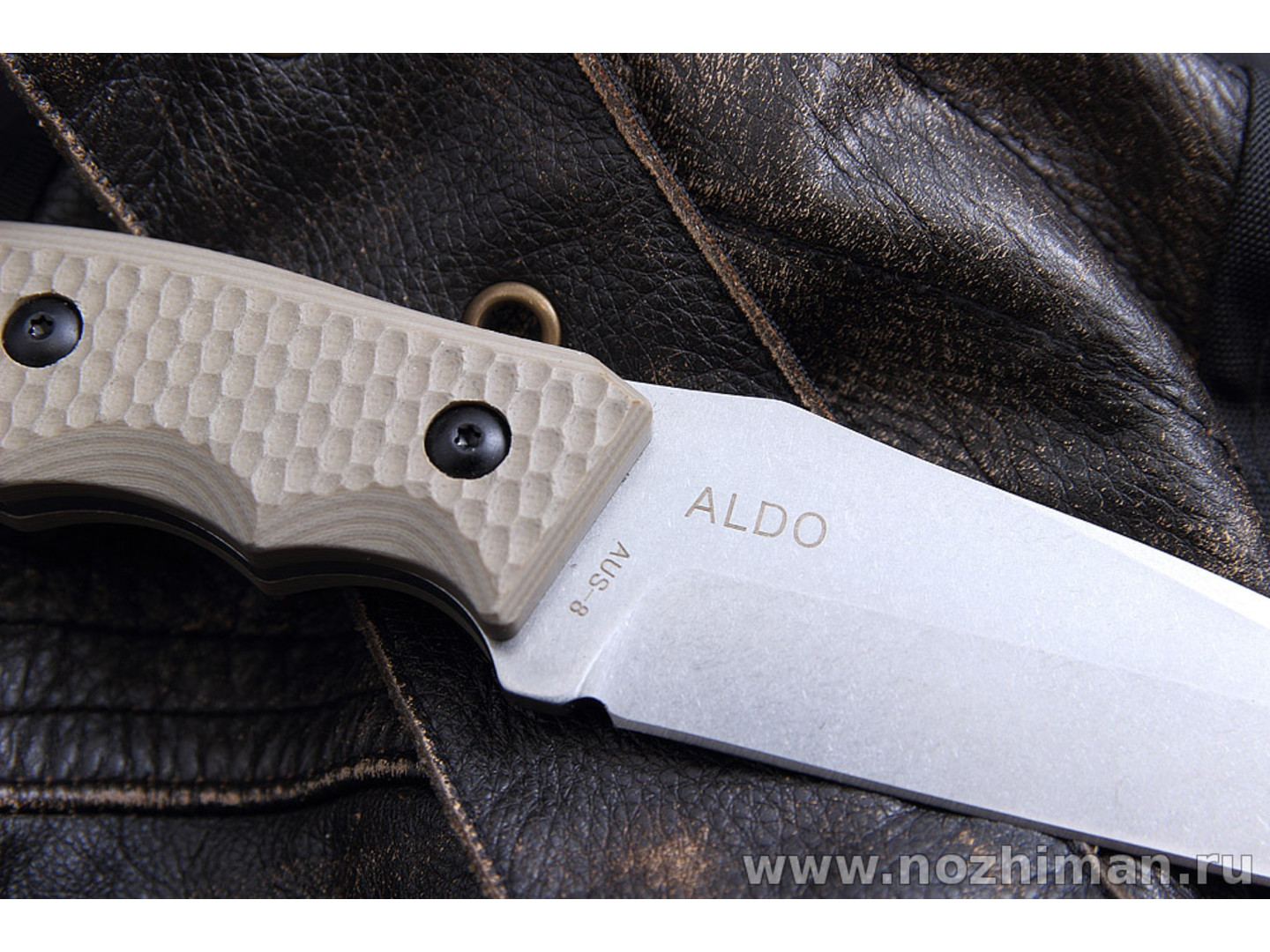 Mr.Blade нож Aldo сталь Aus-8 stonewash, рукоять G10 tan