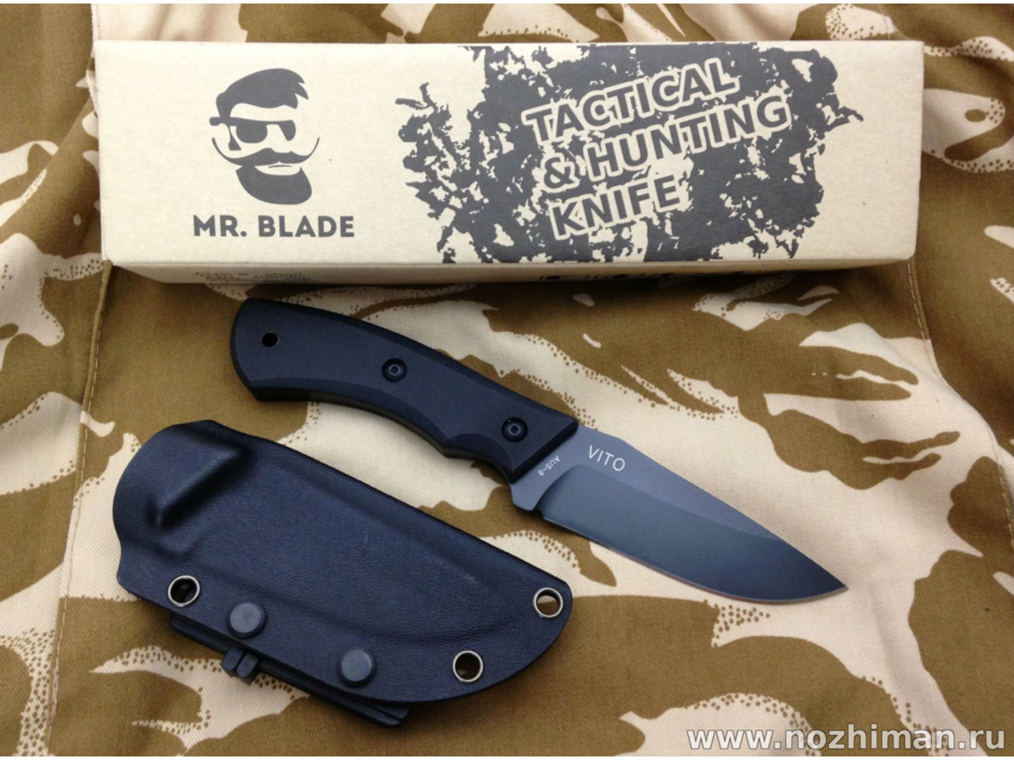 Mr.Blade нож Vito сталь Aus-8, рукоять G10 black