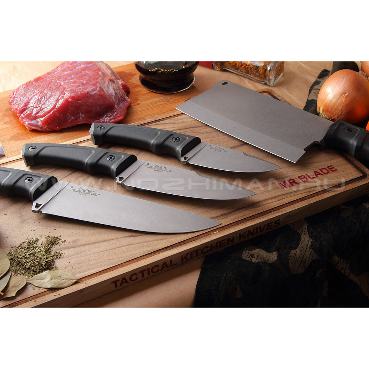 Mr.Blade кухонный набор ножей "Tactical Kitchen Knives" сталь Aus-8, рукоять Kraton
