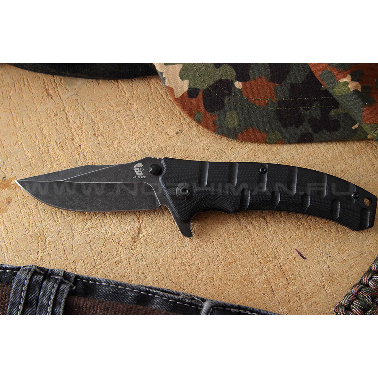 Shifter нож Odra сталь 8Cr14Mov блэквош, рукоять G10 black