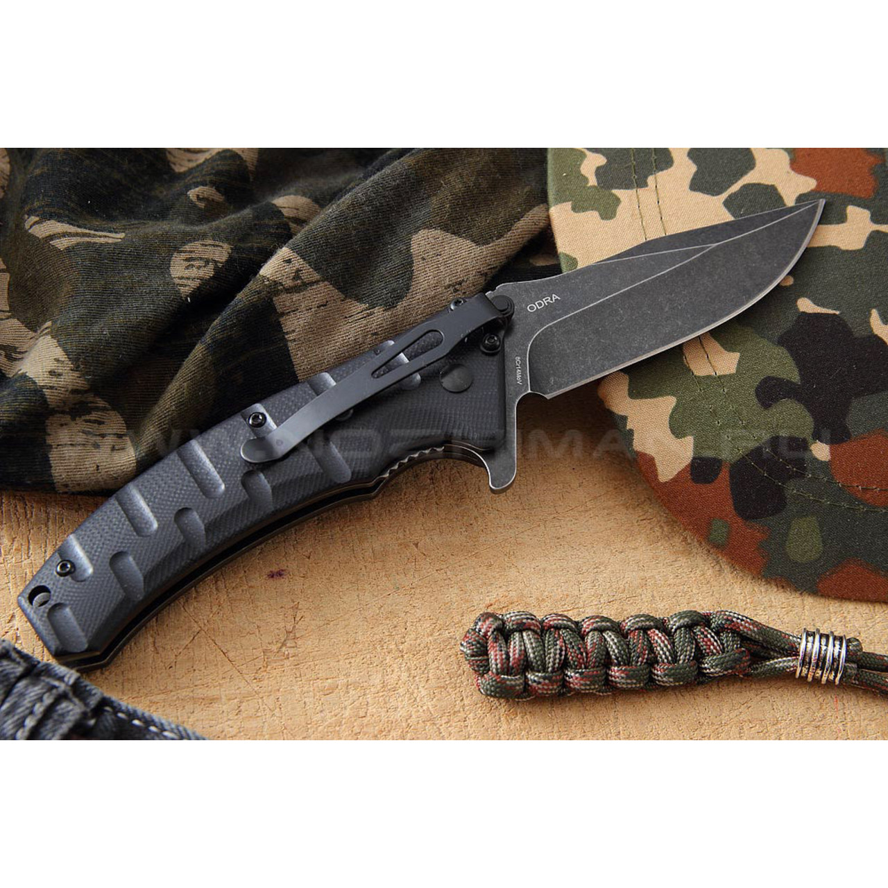 Shifter нож Odra сталь 8Cr14Mov блэквош, рукоять G10 black