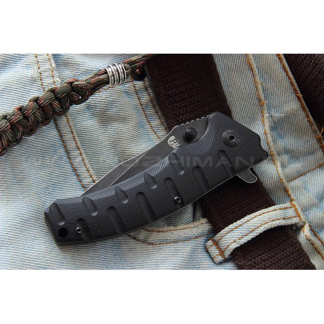 Shifter нож Odra сталь 8Cr14Mov блэквош, рукоять G10 black