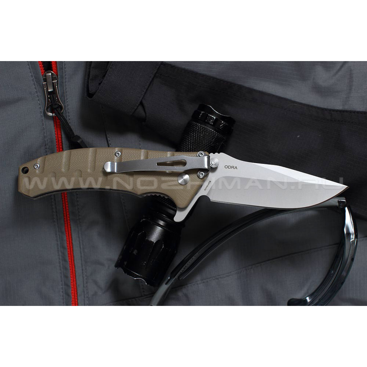 Shifter нож Odra сталь 8Cr14Mov bead-blast, рукоять G10 tan