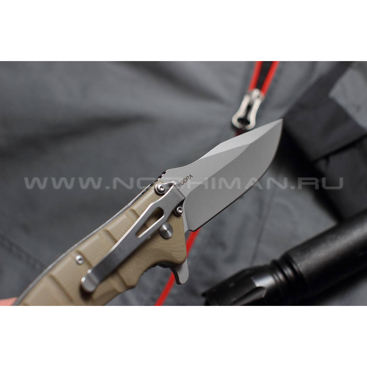Shifter нож Odra сталь 8Cr14Mov bead-blast, рукоять G10 tan