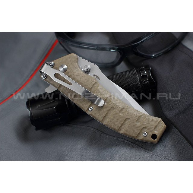 Shifter нож Odra сталь 8Cr14Mov bead-blast, рукоять G10 tan