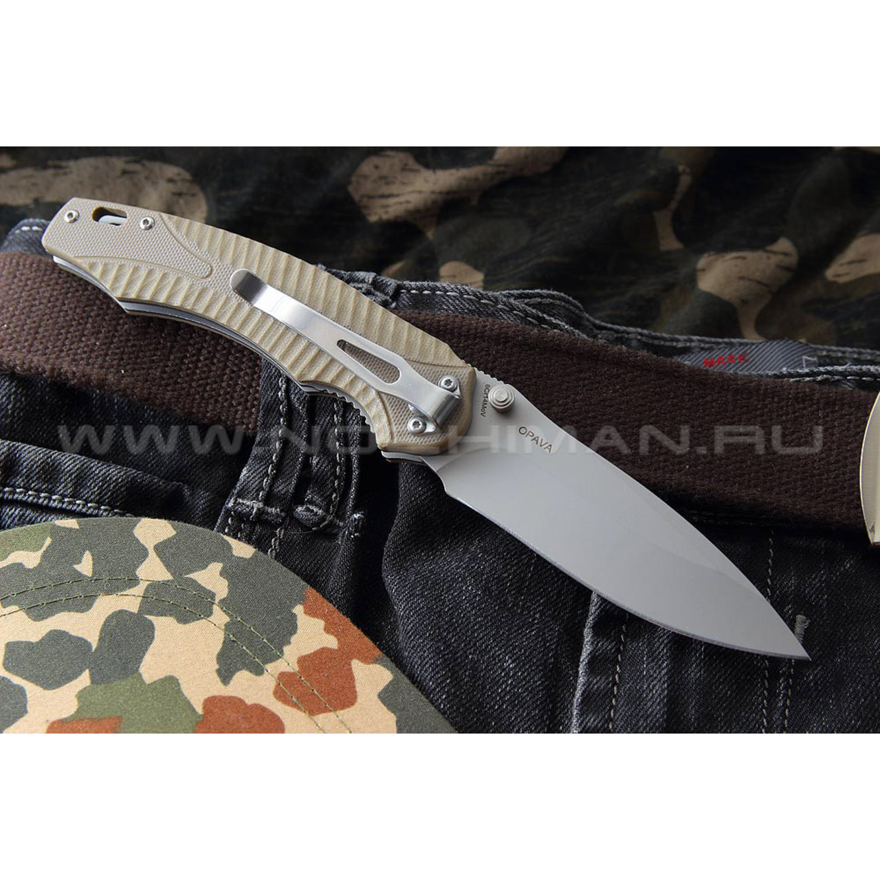 Mr.Blade нож Opava сталь 8Cr14Mov bead-blast, рукоять G10 tan