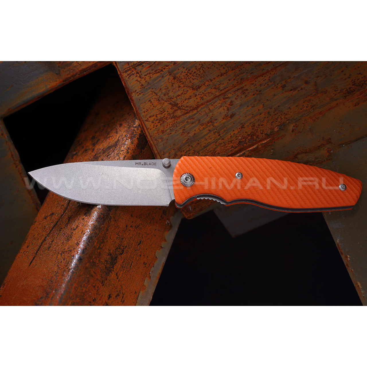 Shifter нож Zipper сталь D2 стоунвош, G10 orange