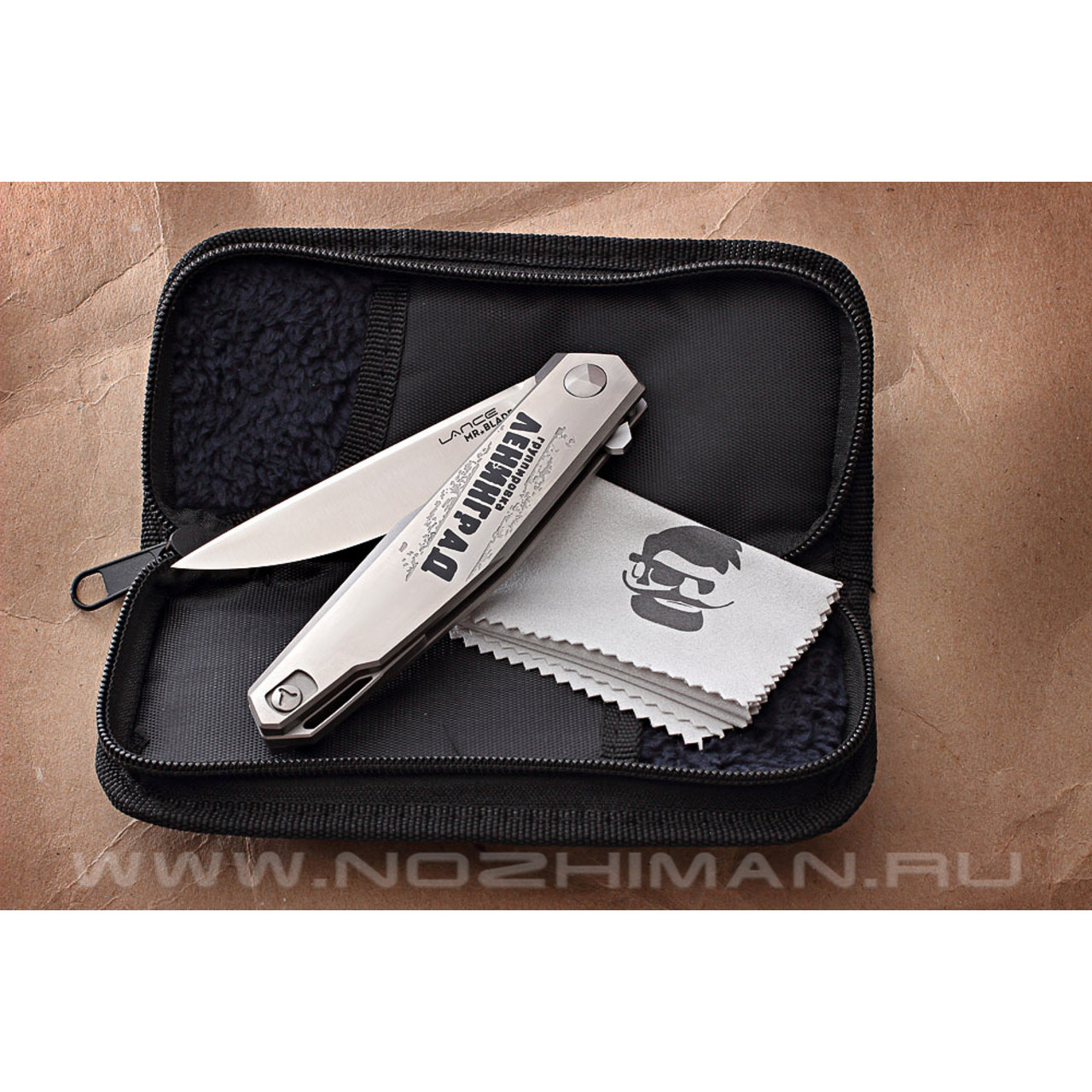 Mr.Blade нож Lance сталь M390, рукоять Titanium - Ленинград (Сергей Шнуров)