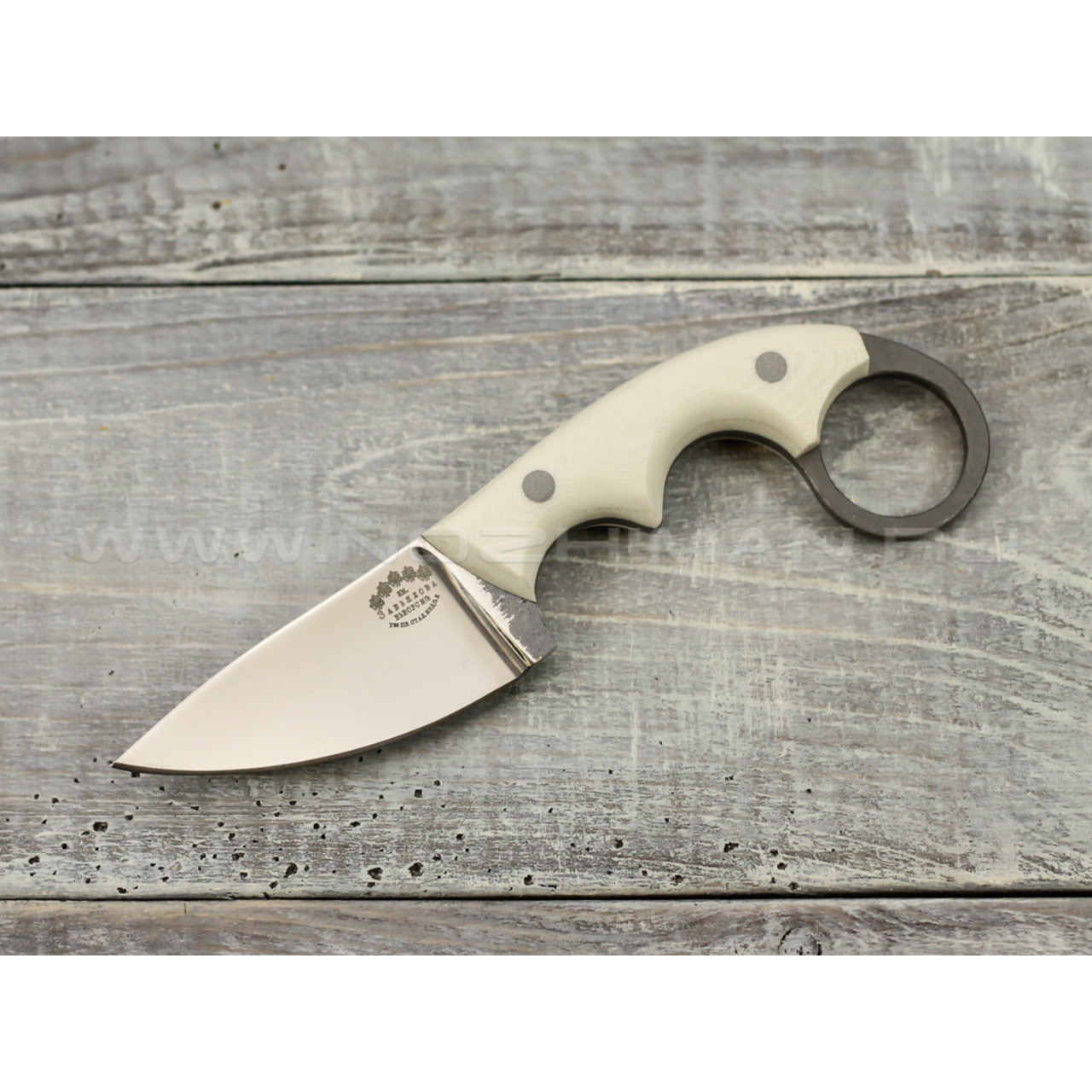 Нож "Шейный-2" K340, white G10