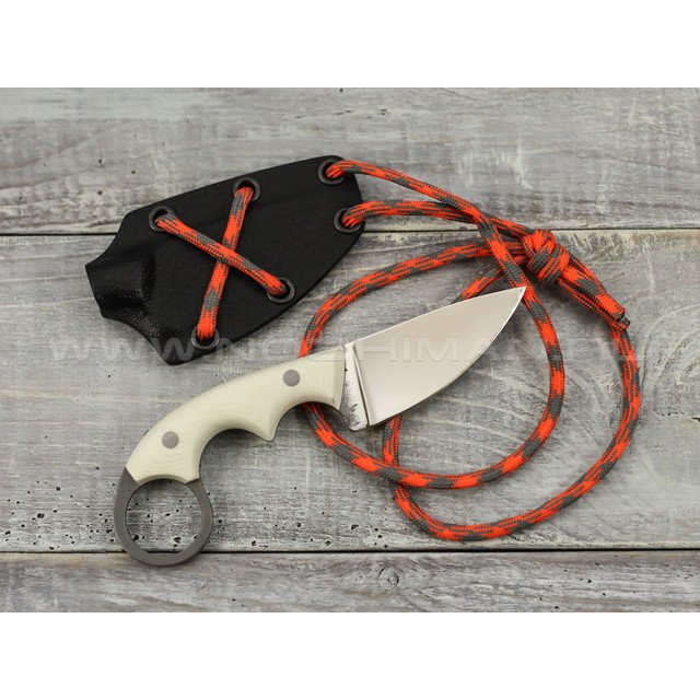 Нож "Шейный-2" K340, white G10