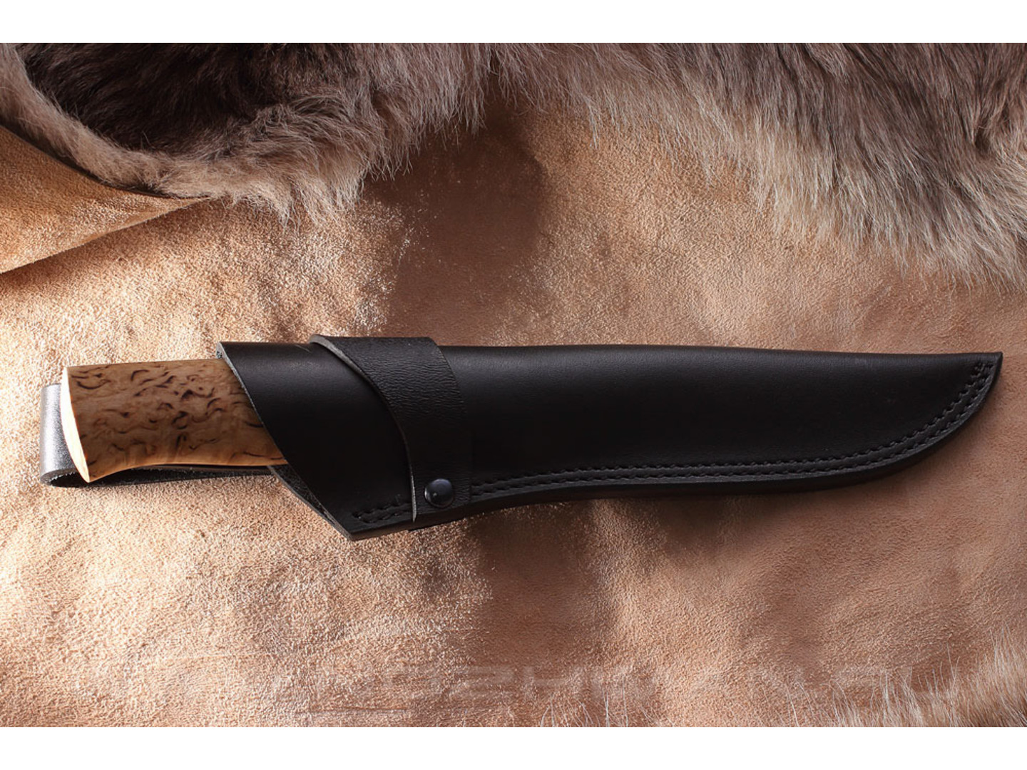 Нож "Оцелот" Bohler N690, карельская береза