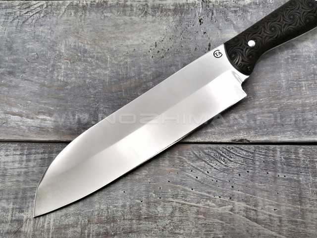 Нож кухонный "ТК-2Г" сталь 95Х18, рукоять резной граб (Титов & Солдатова)