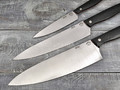 Набор из 3-х кухонных ножей, Bohler M390, карбон