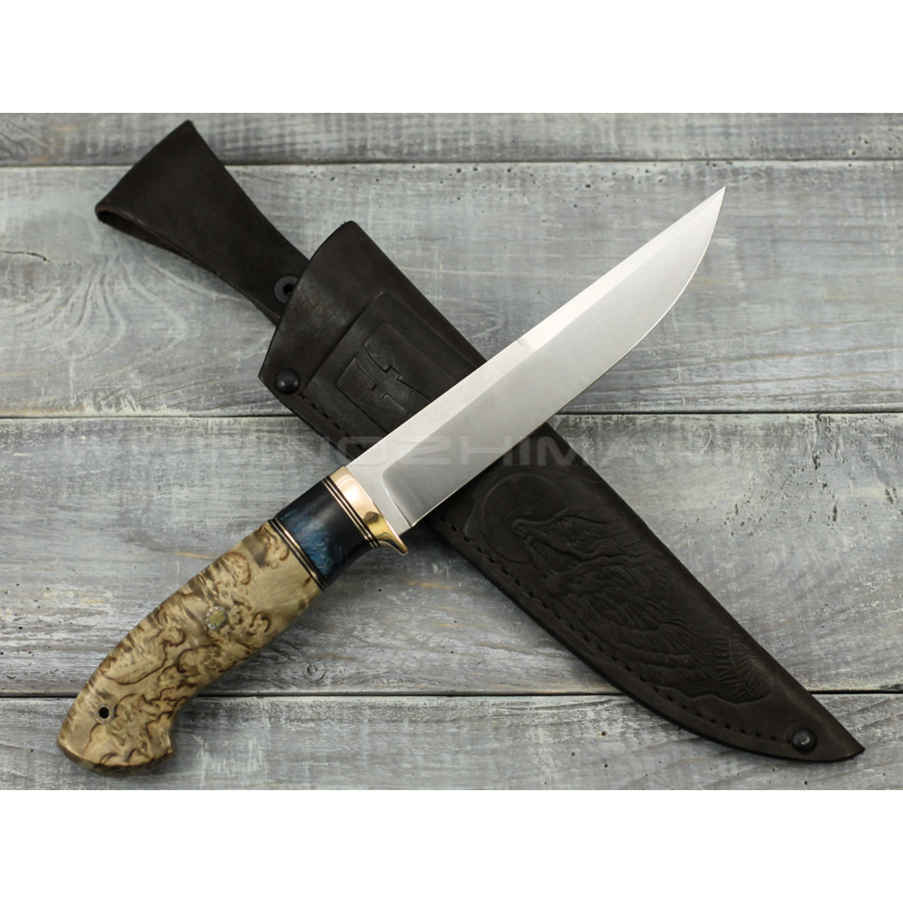 Нож "Русич" M390, карельская береза, акрил