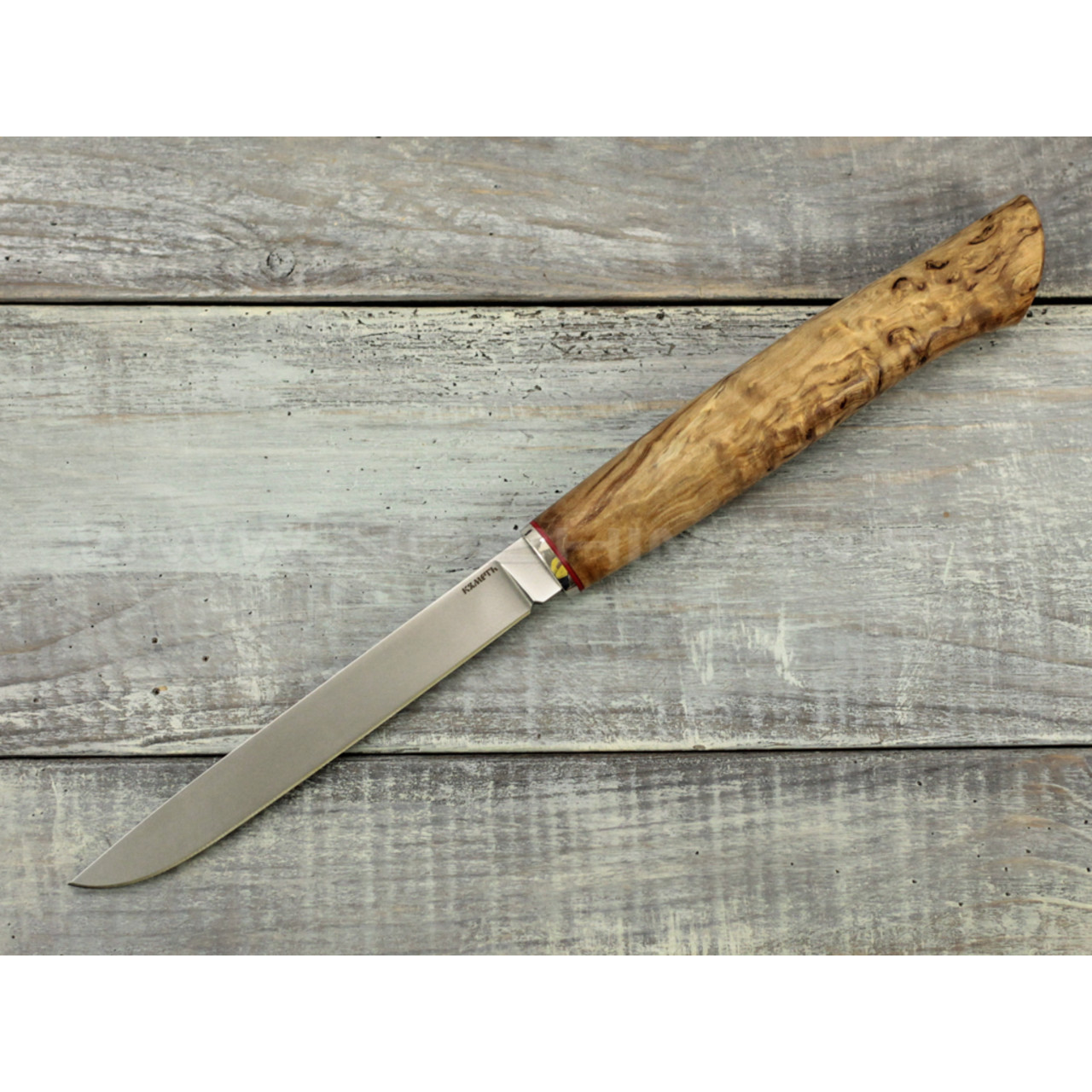 Нож "Шило" N690, карельская береза