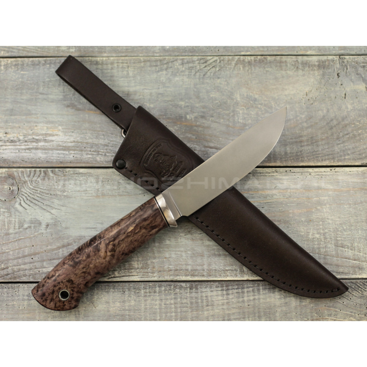Нож "Скинер" M390, карельская береза