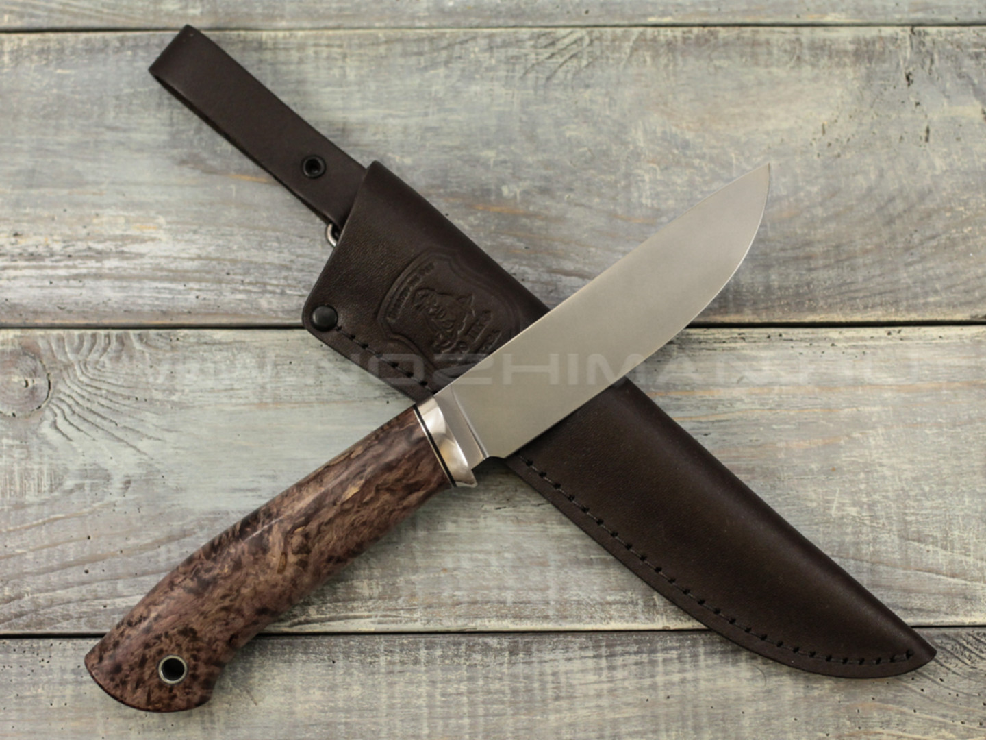 Нож "Скинер" M390, карельская береза