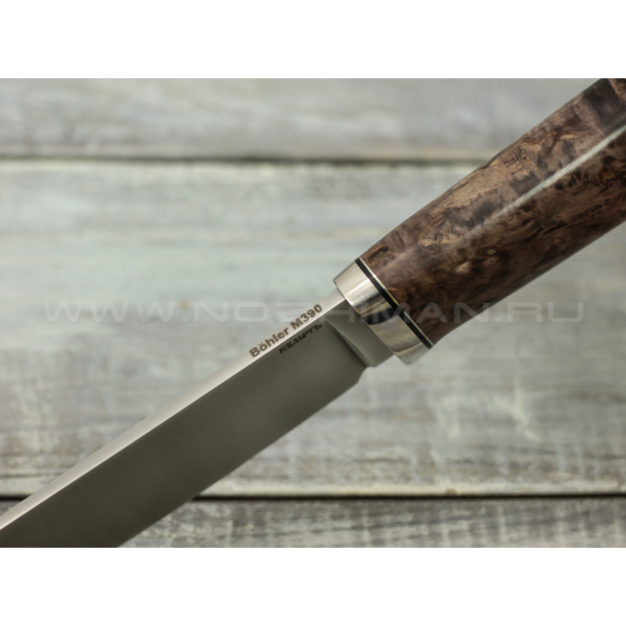 Нож "Скинер" M390, карельская береза