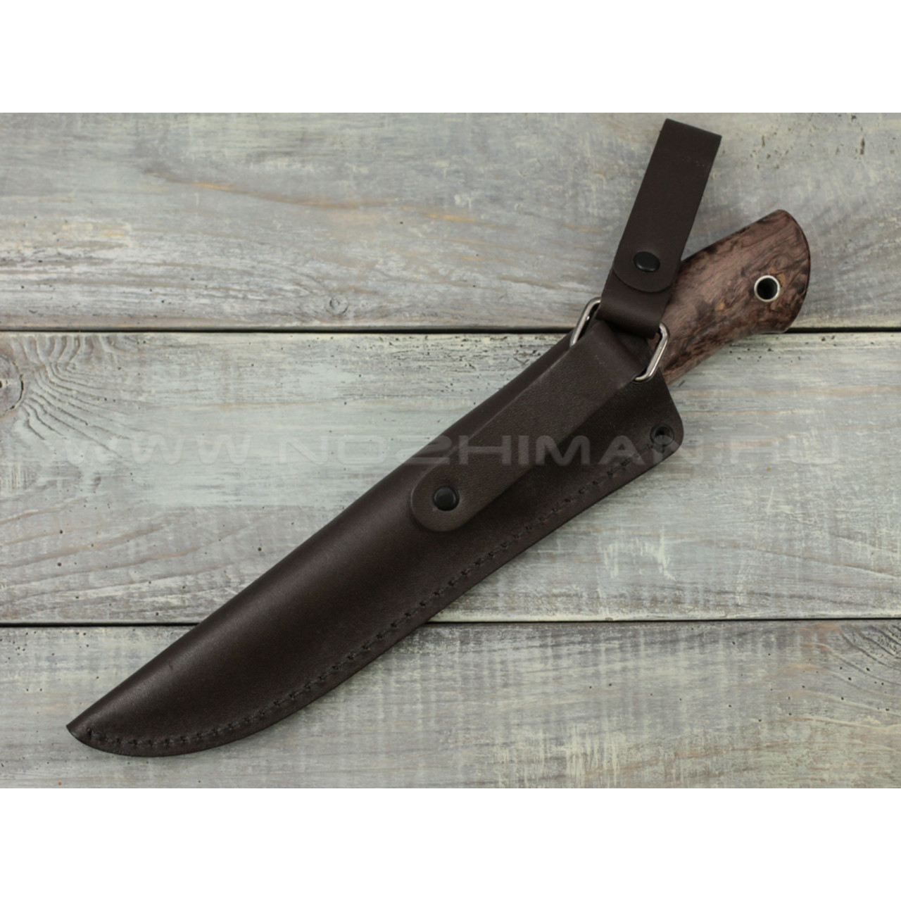 Нож "Скинер" M390, карельская береза