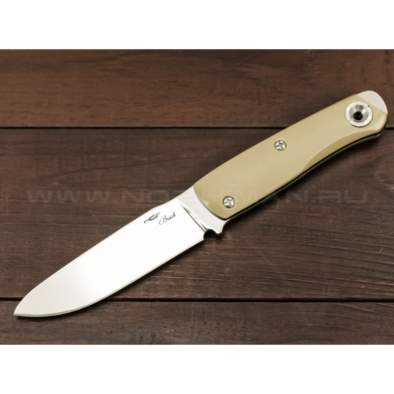 N.C.Custom нож Brash сталь M390, рукоять G10 tan