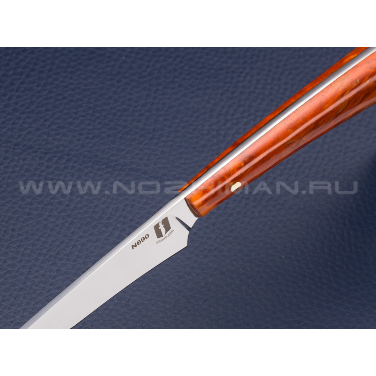 Набор для стейка (нож и вилка) N690, стаб. карельская береза
