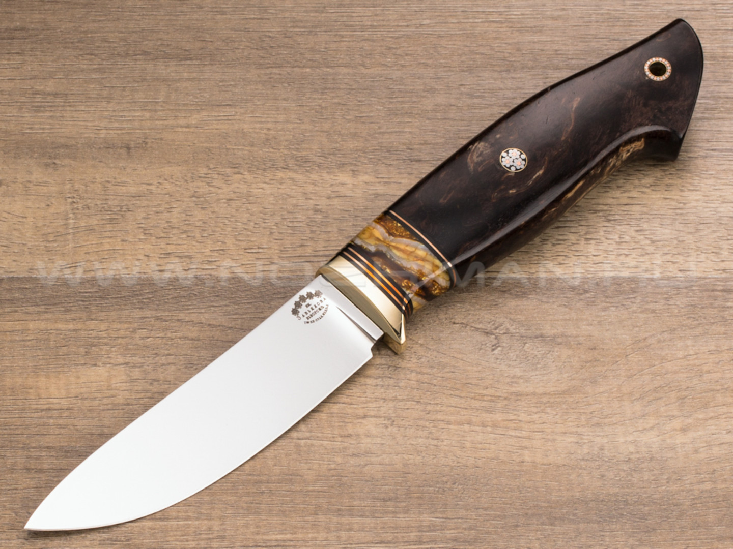 Нож "Скинер-М" Vanadis 10, стаб. карельская береза, бивень мамонта
