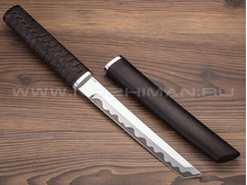 Нож "Самурай" сталь Х12МФ, рукоять граб, деревянные ножны (Титов & Солдатова)
