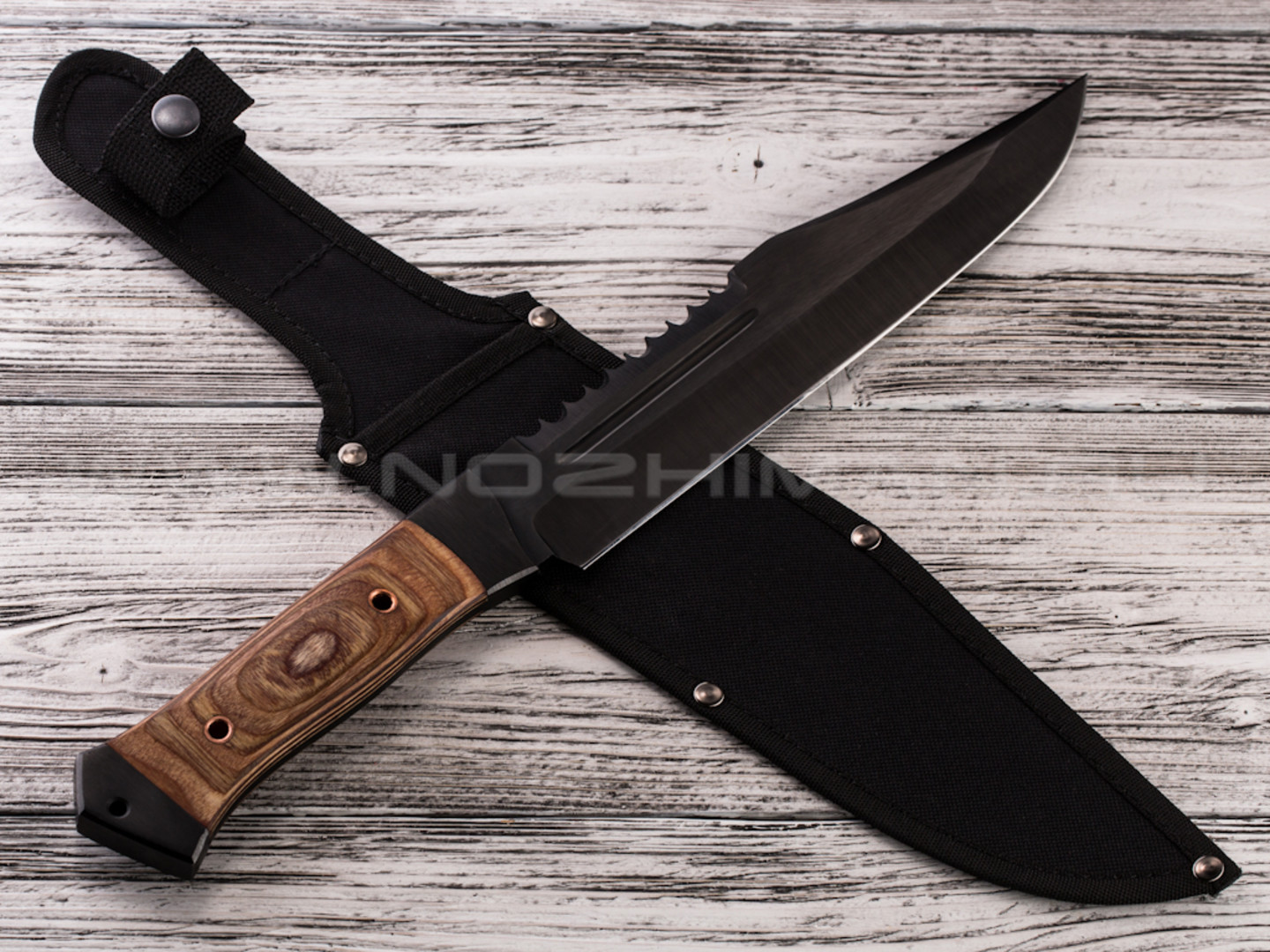 Нож "Рембо-2" сталь 65Г, рукоять бакелит (Титов & Солдатова)