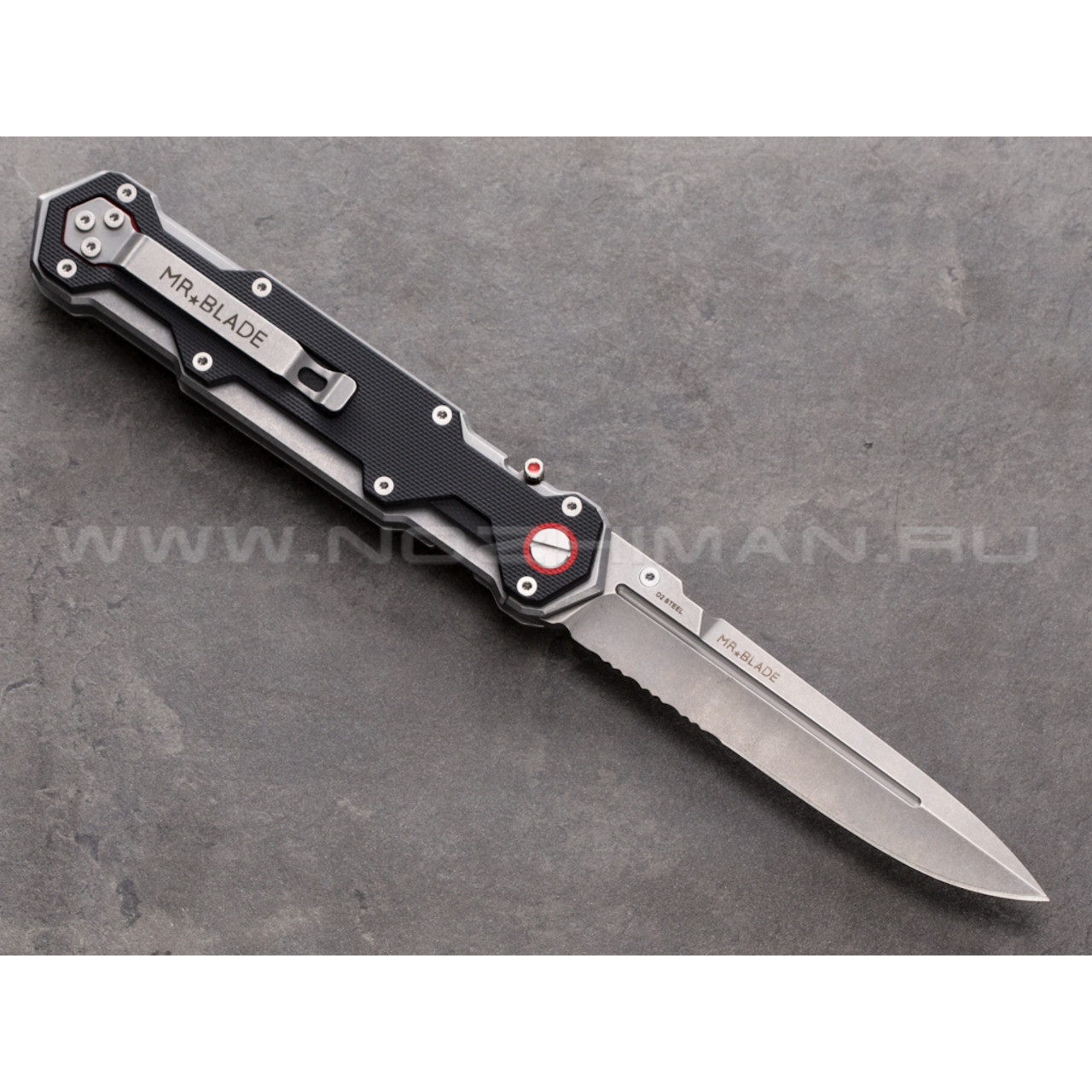 Mr.Blade нож Ferat Стоунвош Serrated сталь D2, рукоять G10