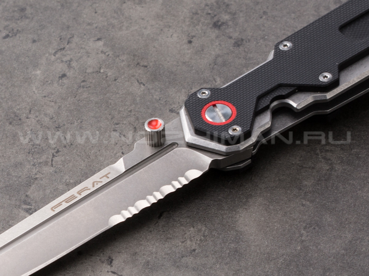Mr.Blade нож Ferat Stonewash Serrated сталь D2, рукоять G10