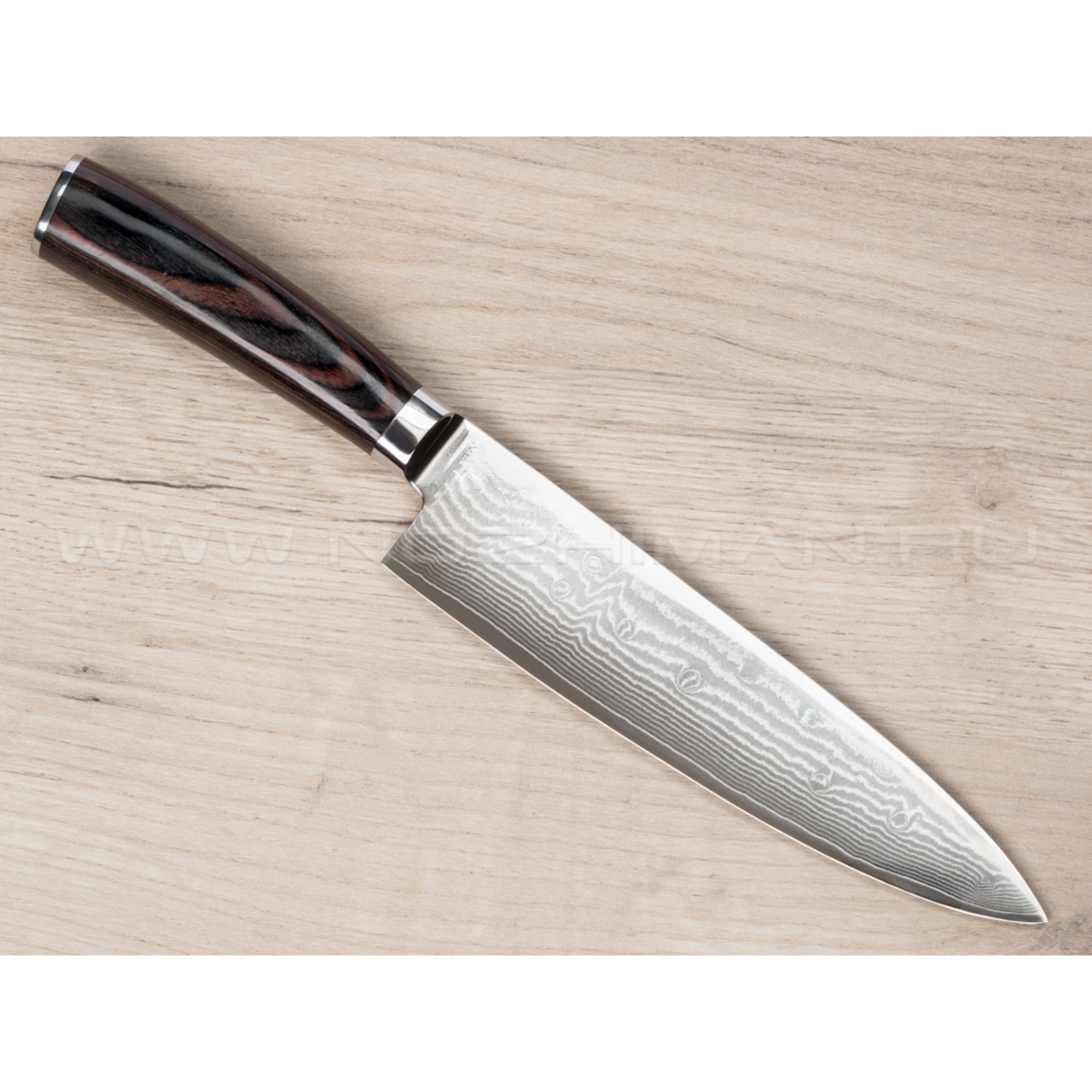 Нож Шеф "TW-D7" ламинат VG10, black & brown