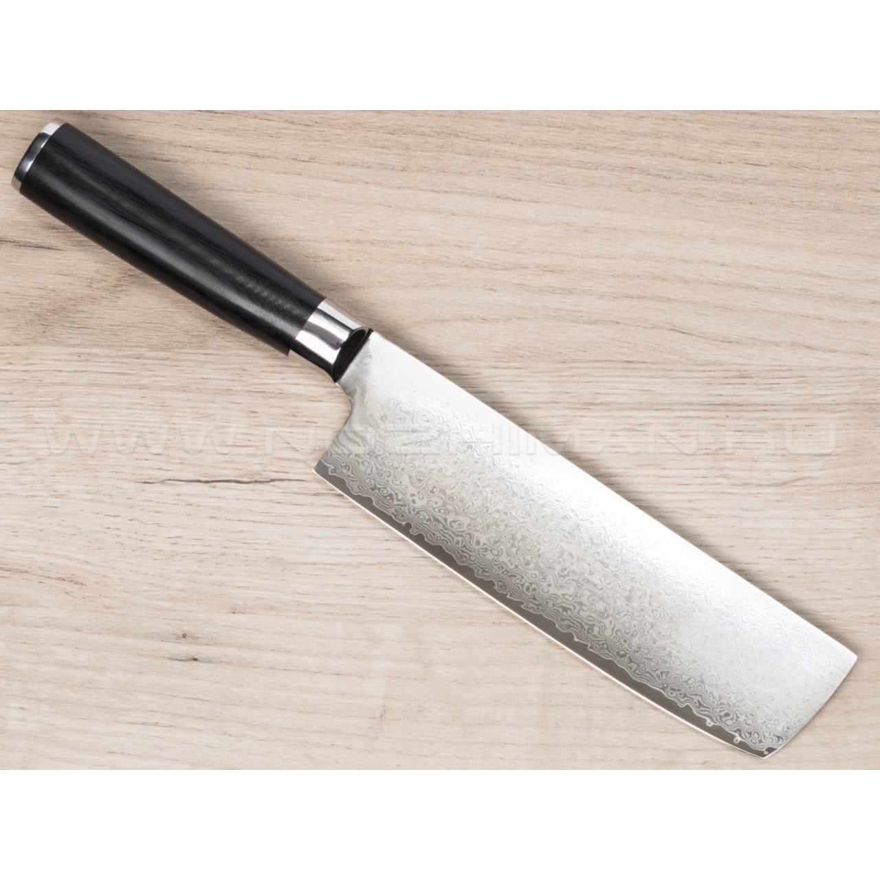 TuoTown нож Nakiri TG-D11 дамасская сталь VG10, рукоять G10 black