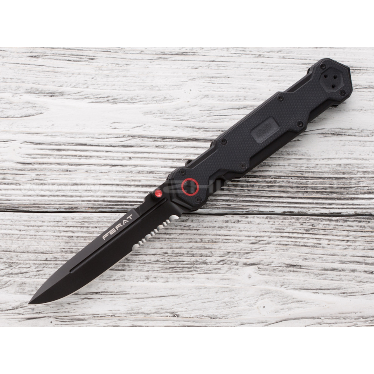 Mr.Blade нож Ferat Black Serrated сталь D2, рукоять G10