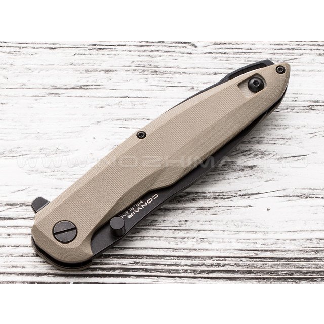 Mr.Blade нож Convair сталь D2 блэквош, рукоять G10 tan