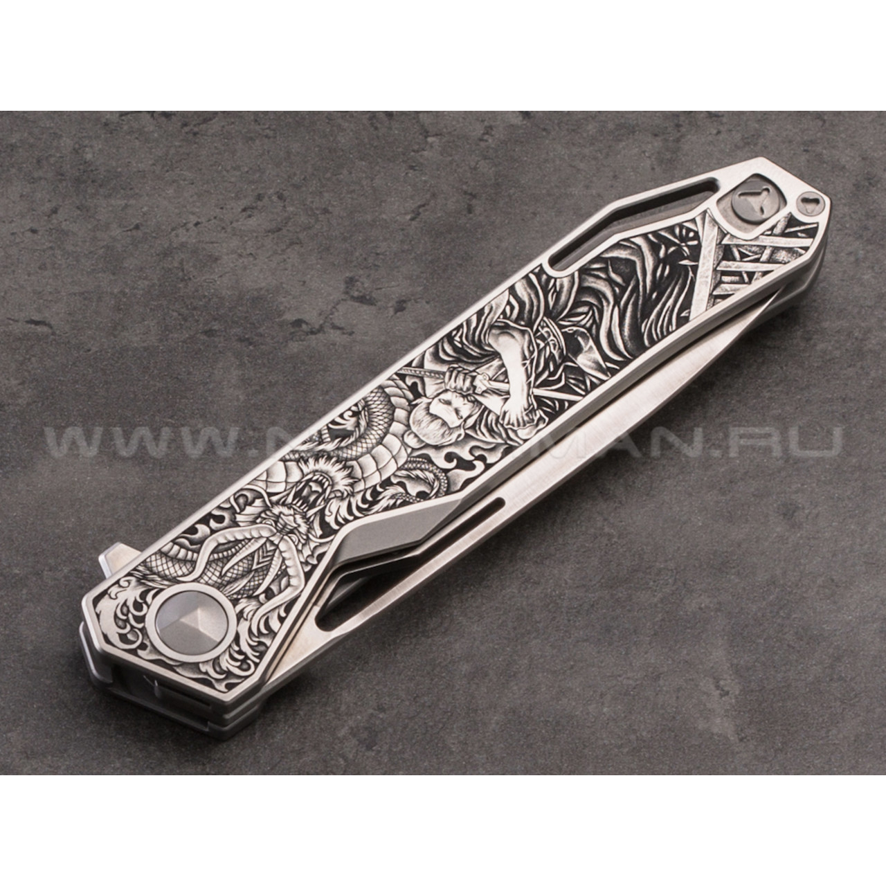 Mr.Blade нож Keeper (Самурай и Дракон) сталь M390, рукоять titanium