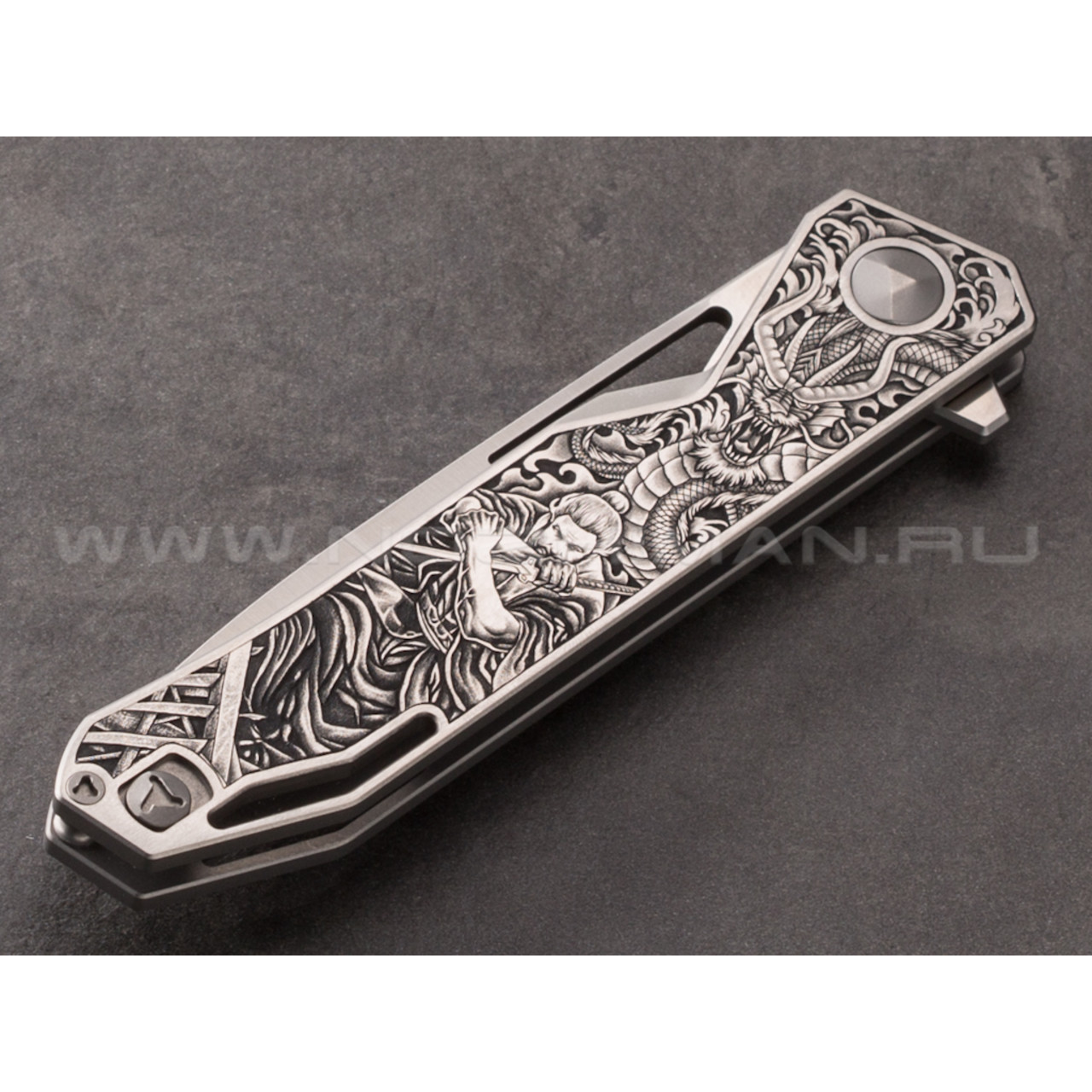 Mr.Blade нож Keeper (Самурай и Дракон) сталь M390, рукоять titanium