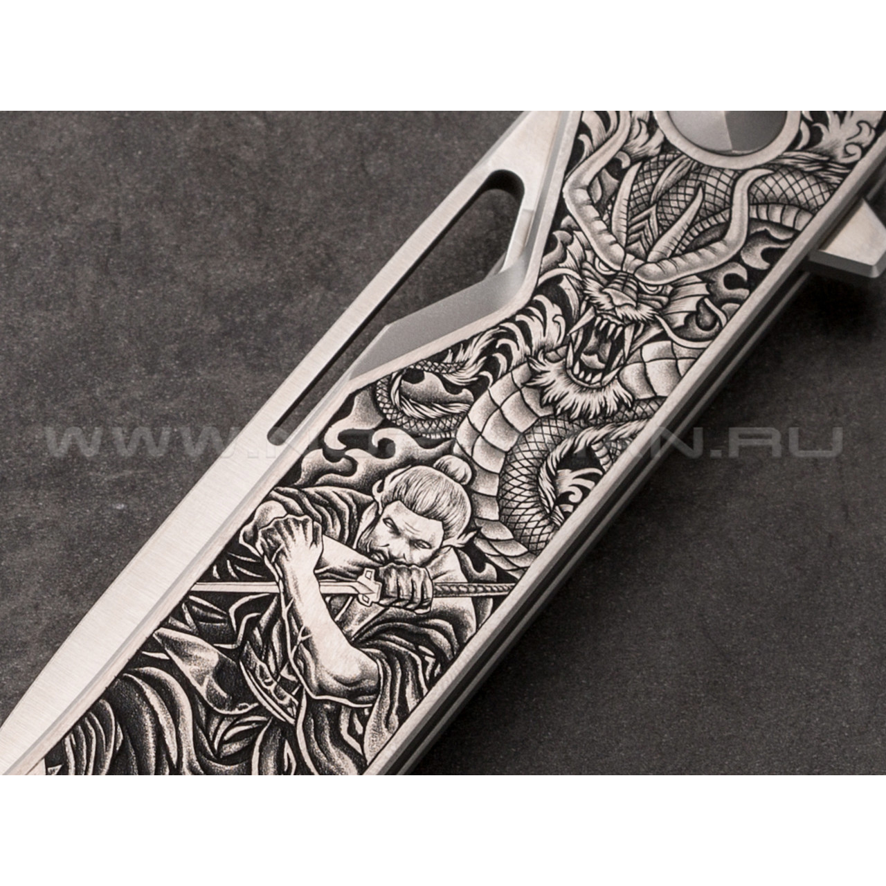 Mr.Blade нож Keeper (Самурай и Дракон) сталь M390, рукоять titanium