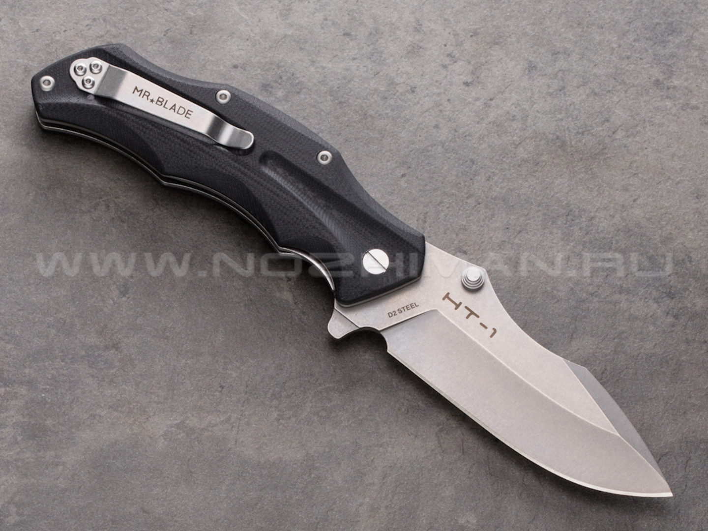 Mr.Blade нож HT-1 stonewash сталь D2, рукоять G10 (Долг, Честь, Отвага)