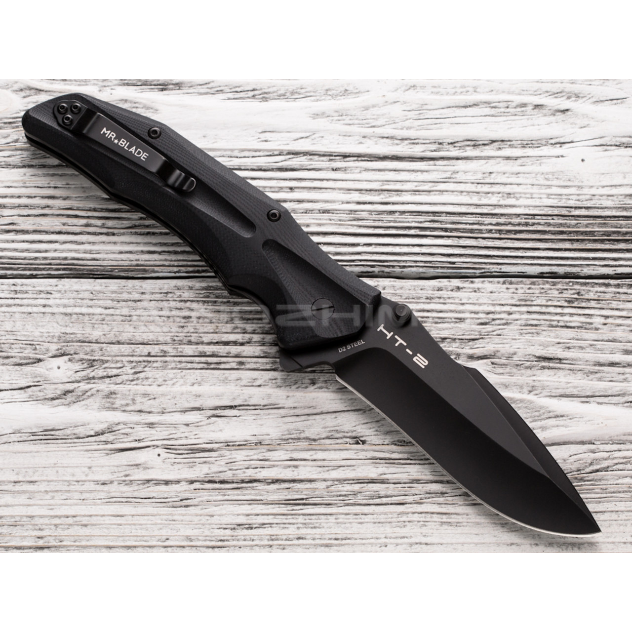 Mr.Blade нож HT-2 black сталь D2, рукоять G10 (Долг, Честь, Отвага)