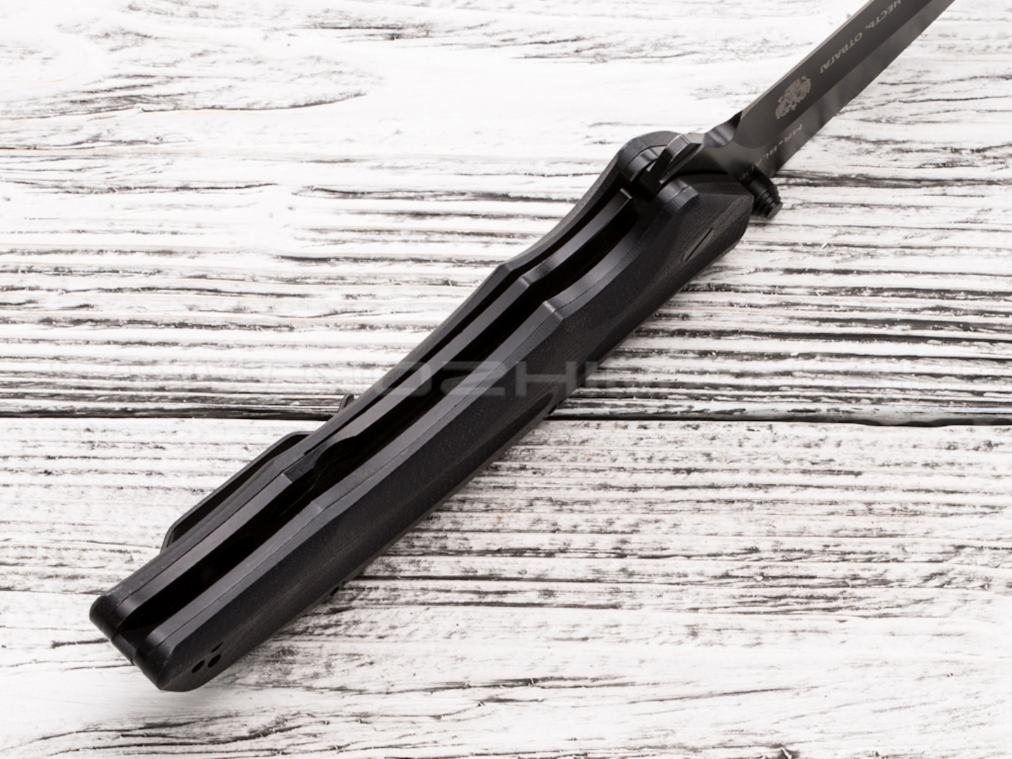 Mr.Blade нож HT-2 black сталь D2, рукоять G10 (Долг, Честь, Отвага)