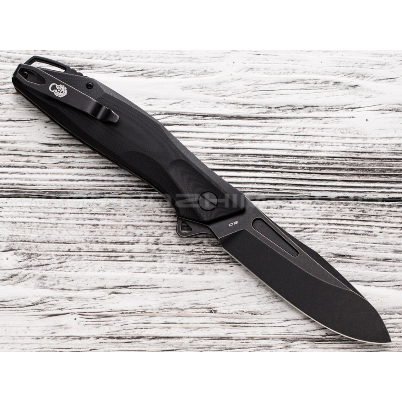 Mr.Blade нож Hemnes сталь D2, рукоять G10 black (Долг, Честь, Отвага)