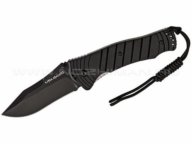 Нож Ontario Utilitac 2 Joe Pardue Plain Black 8906 сталь Aus-8 рукоять Zytel
