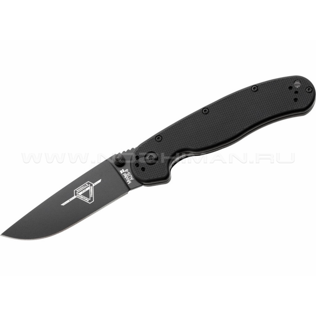 Нож Ontario RAT-2 Black 8861BP сталь Aus-8 рукоять GRN black