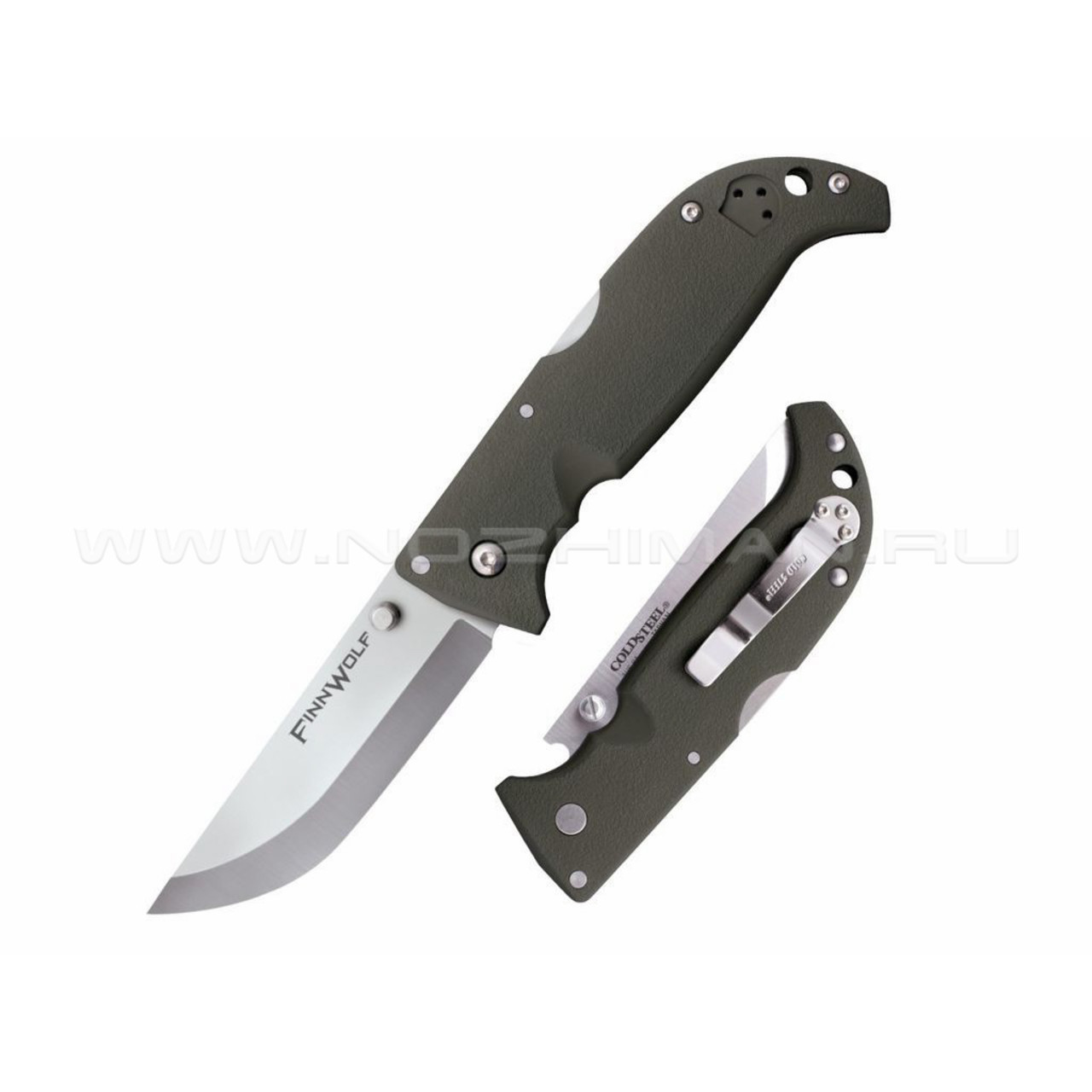 Нож Cold Steel Finn Wolf Od Green 20NPF сталь Aus 8A рукоять Griv-Ex