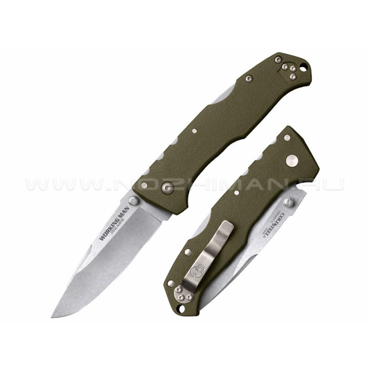 Нож Cold Steel Working Man Od Green 54NVG сталь 1.4116 рукоять GFN