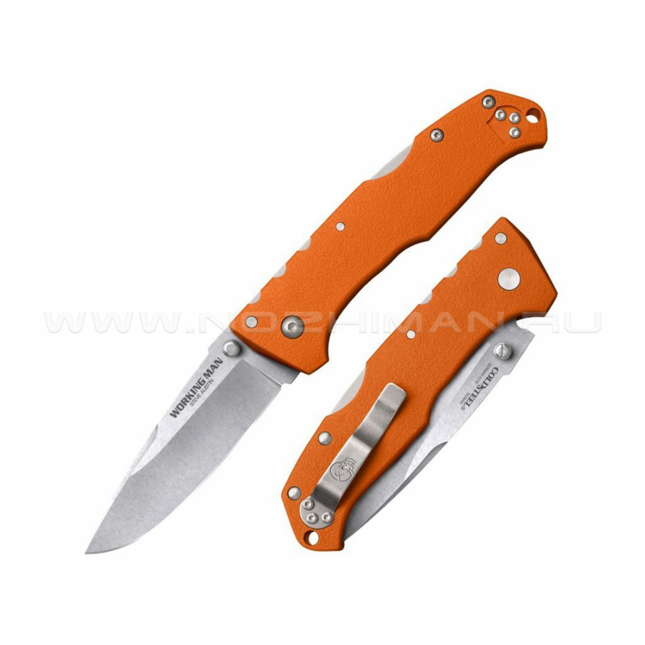 Нож Cold Steel Working Man Blaze Orange 54NVRY сталь 1.4116 рукоять GFN