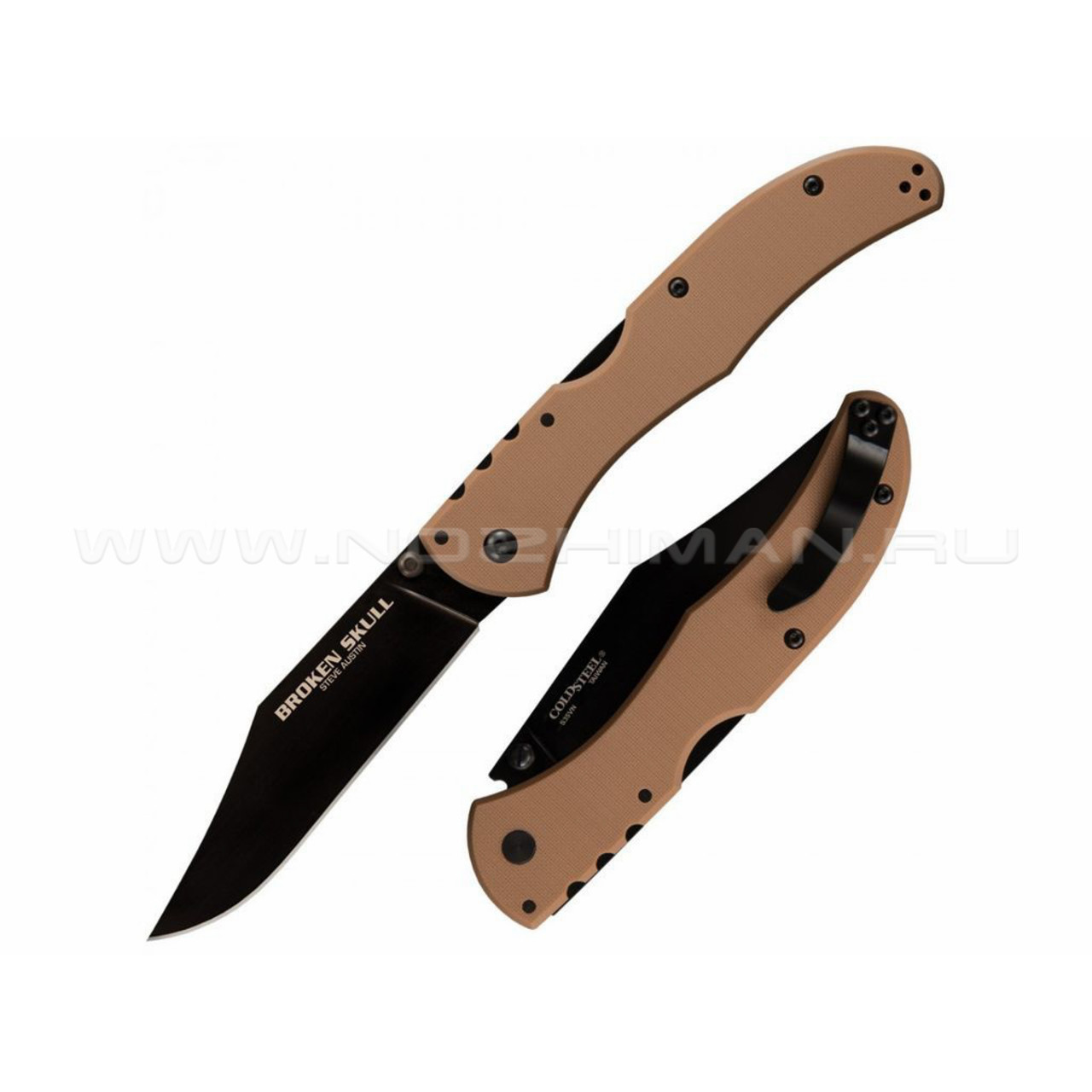 Нож Cold Steel Broken Skull 4 Coyote Tan 54S2A сталь CPM S35VN рукоять G10