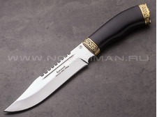 Нож "Рэкс" сталь 95Х18, рукоять черный граб, латунь (8)